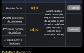 PLATAFORMA PAGANDO NO CADASTRO